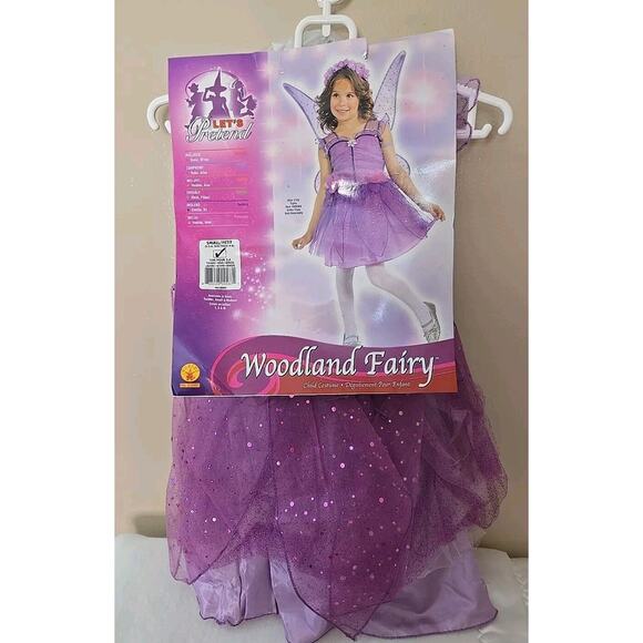 WOODLAND FAIRY‎ COSTUME DRESS WINGS LET'S PRETEND GIRL'S SMALL 4-6 HALLOWEEN NEW - Picture 1 of 8